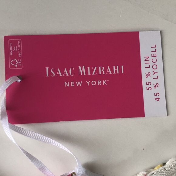 isaac mizrahi Women’s Linen Blend Lemon Cherry Strawberry Print Tank Medium NWT - Picture 13 of 14